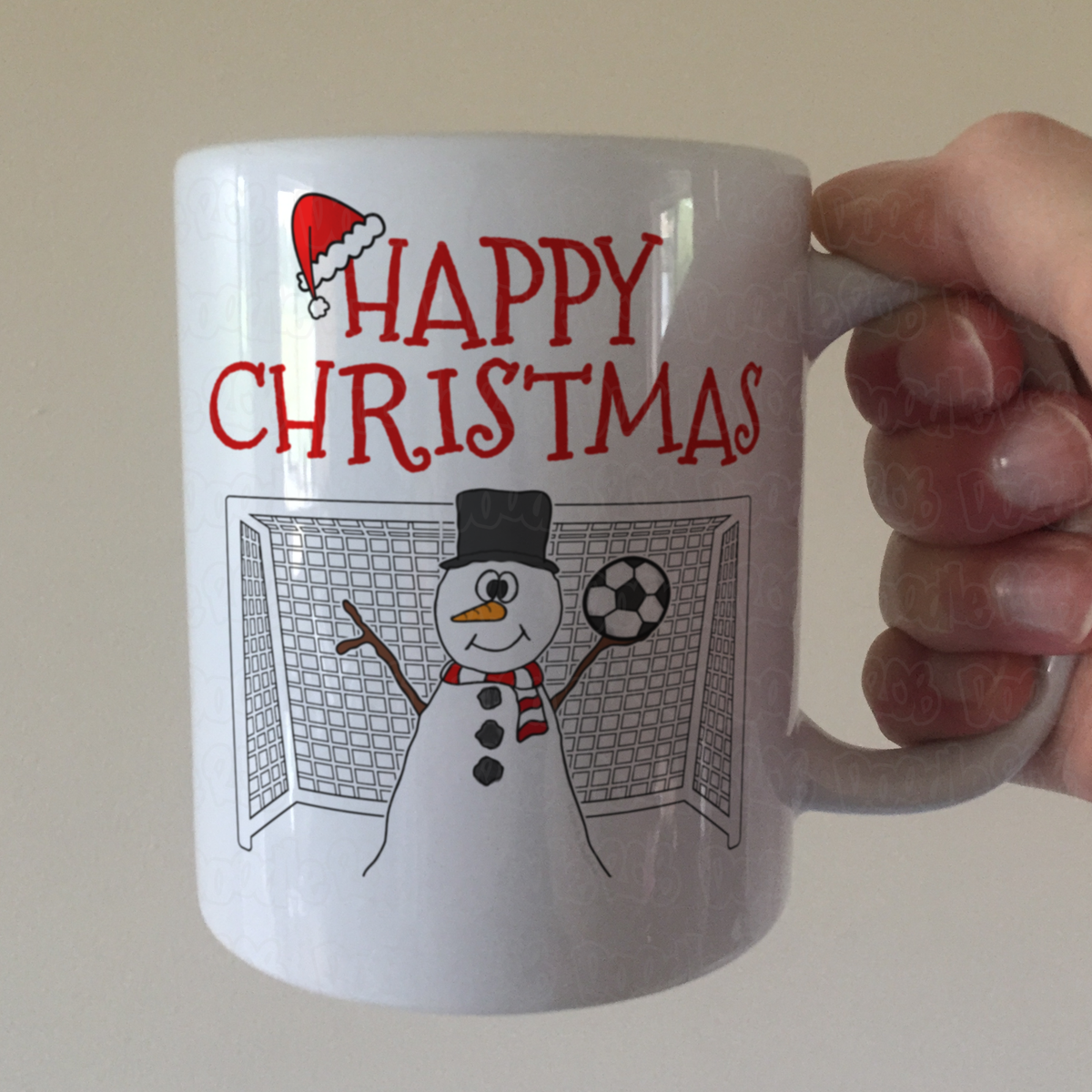 Football Christmas Mug - Snowman Goalkeeper Mug - Football Xmas Gift