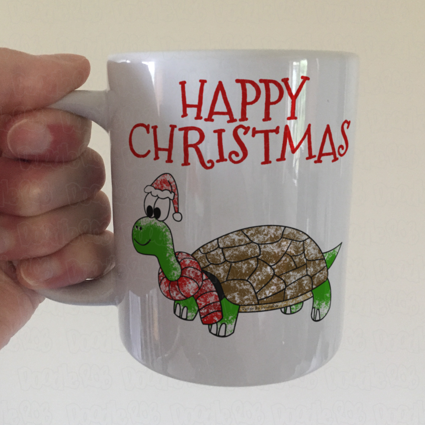 Tortoise Christmas Mug - Wildlife Lover Xmas Gift - Funny Tortoise Gift