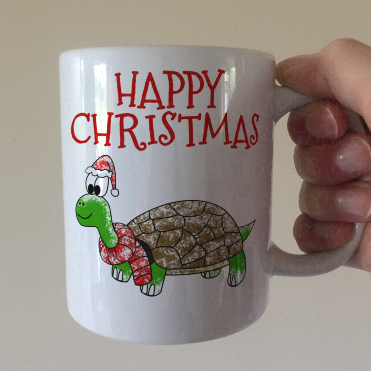Tortoise Christmas Mug - Wildlife Lover Xmas Gift - Funny Tortoise Gift