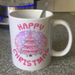 Pink Christmas Tree Mug - Girl's Xmas Mug - Women's Christmas Mug - Xmas Gift For Her