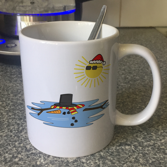 Melted Snowman Christmas Mug - Christmas In July Mug - Summer Xmas Gift