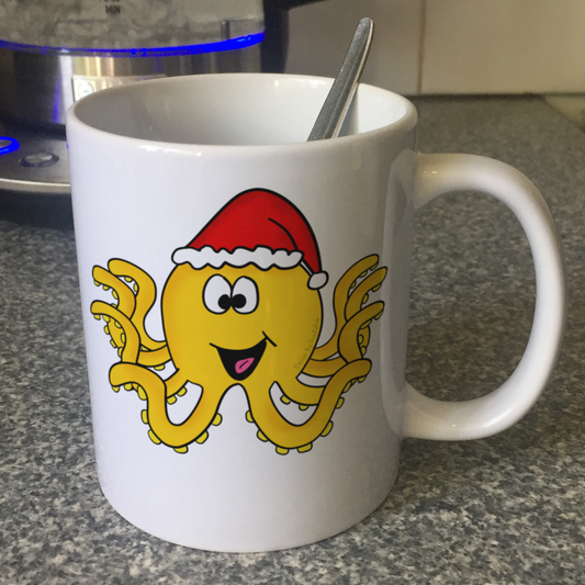 Octopus Christmas Mug - Christmas In July Mug - Marine Biologist Xmas Gift