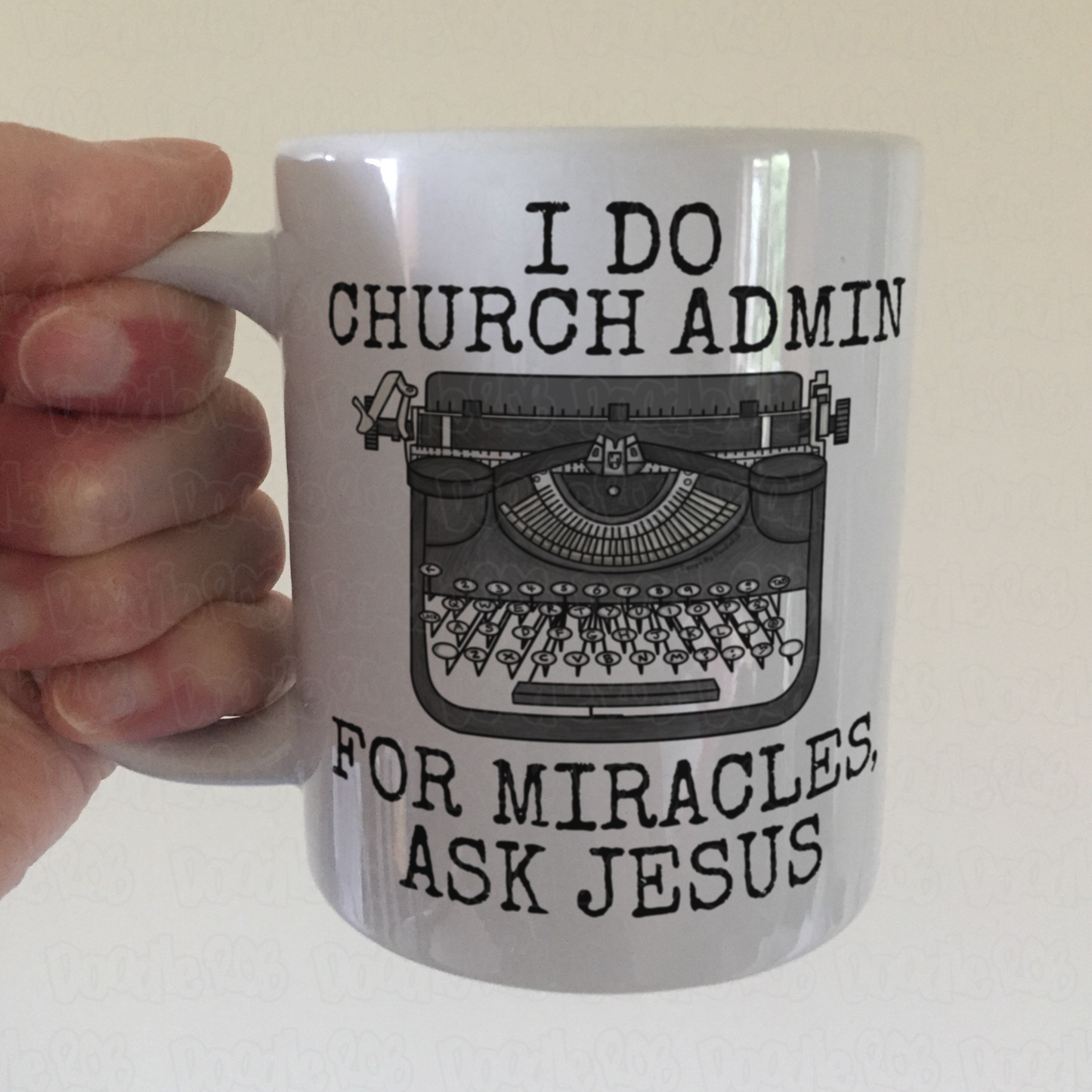 Church Admin Mug - For Miracles, Ask Jesus - Christian Administrator Gift