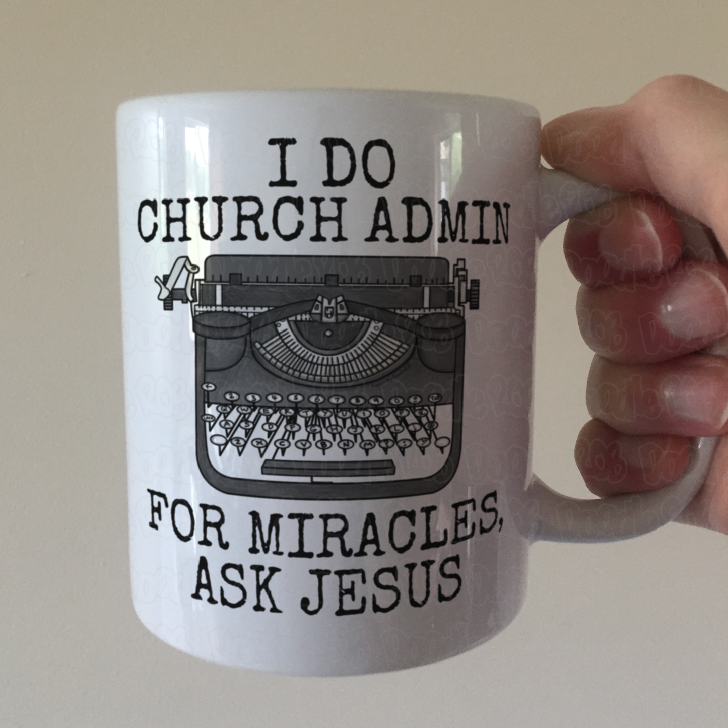 Church Admin Mug - For Miracles, Ask Jesus - Christian Administrator Gift