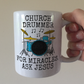 Funny Church Drummer Mug - For Miracles, Ask Jesus - Christian Musician Gift