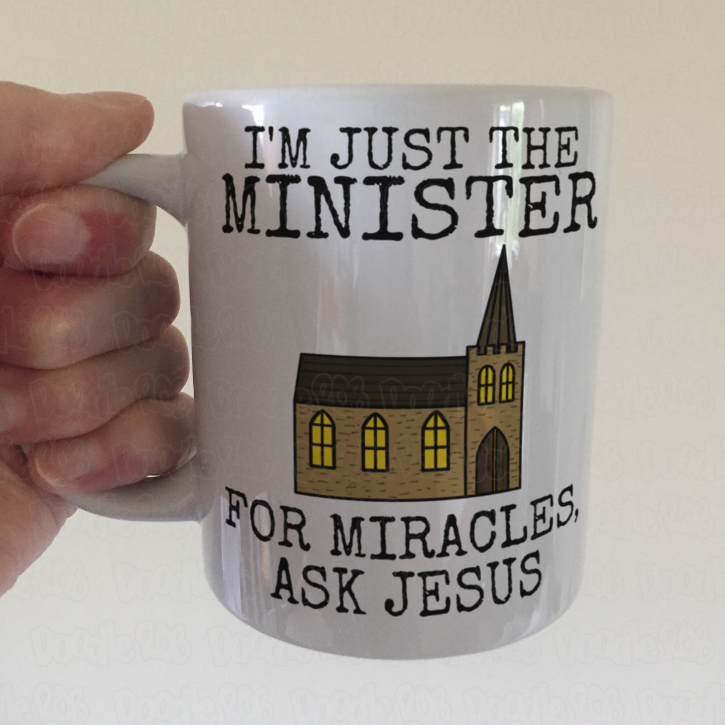 Church Minister Mug - For Miracles, Ask Jesus - Christian Ordination Gift