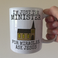 Church Minister Mug - For Miracles, Ask Jesus - Christian Ordination Gift