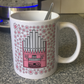 Church Organ Floral Mug (Pink Flowers) - Female Organist - Musician Gift For Girl