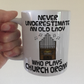 Funny Church Organist Mug - Never Underestimate An Old Lady Who Plays Church Organ - Musician Gift For Her