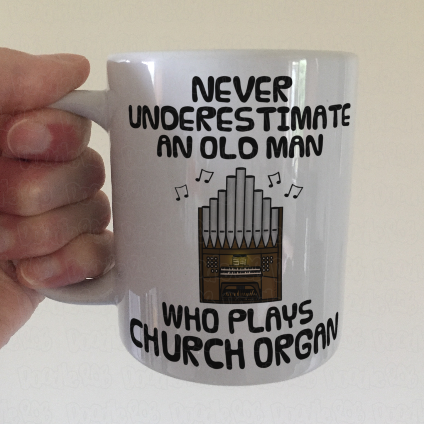 Funny Church Organist Mug - Never Underestimate An Old Man Who Plays Church Organ - Musician Gift For Him