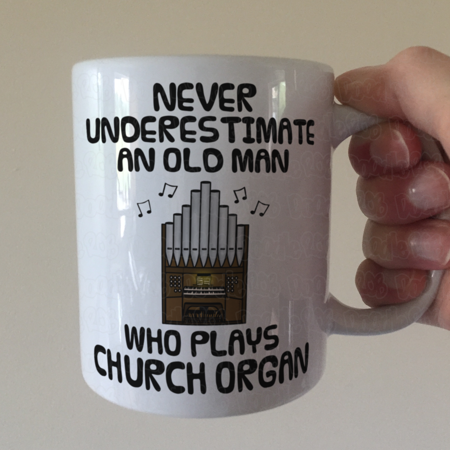 Funny Church Organist Mug - Never Underestimate An Old Man Who Plays Church Organ - Musician Gift For Him
