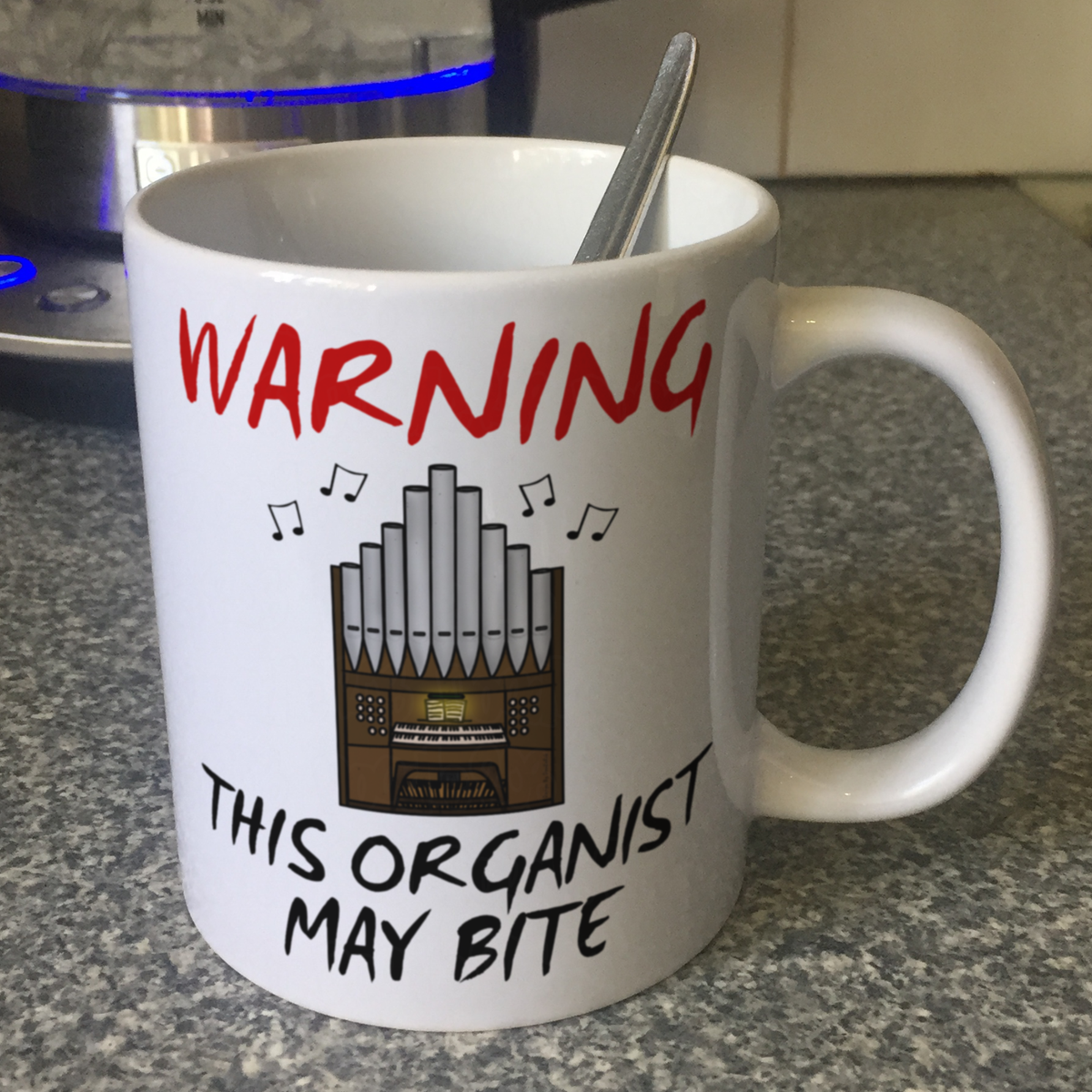 Church Organ Mug - This Organist May Bite - Funny Church Organist Gift