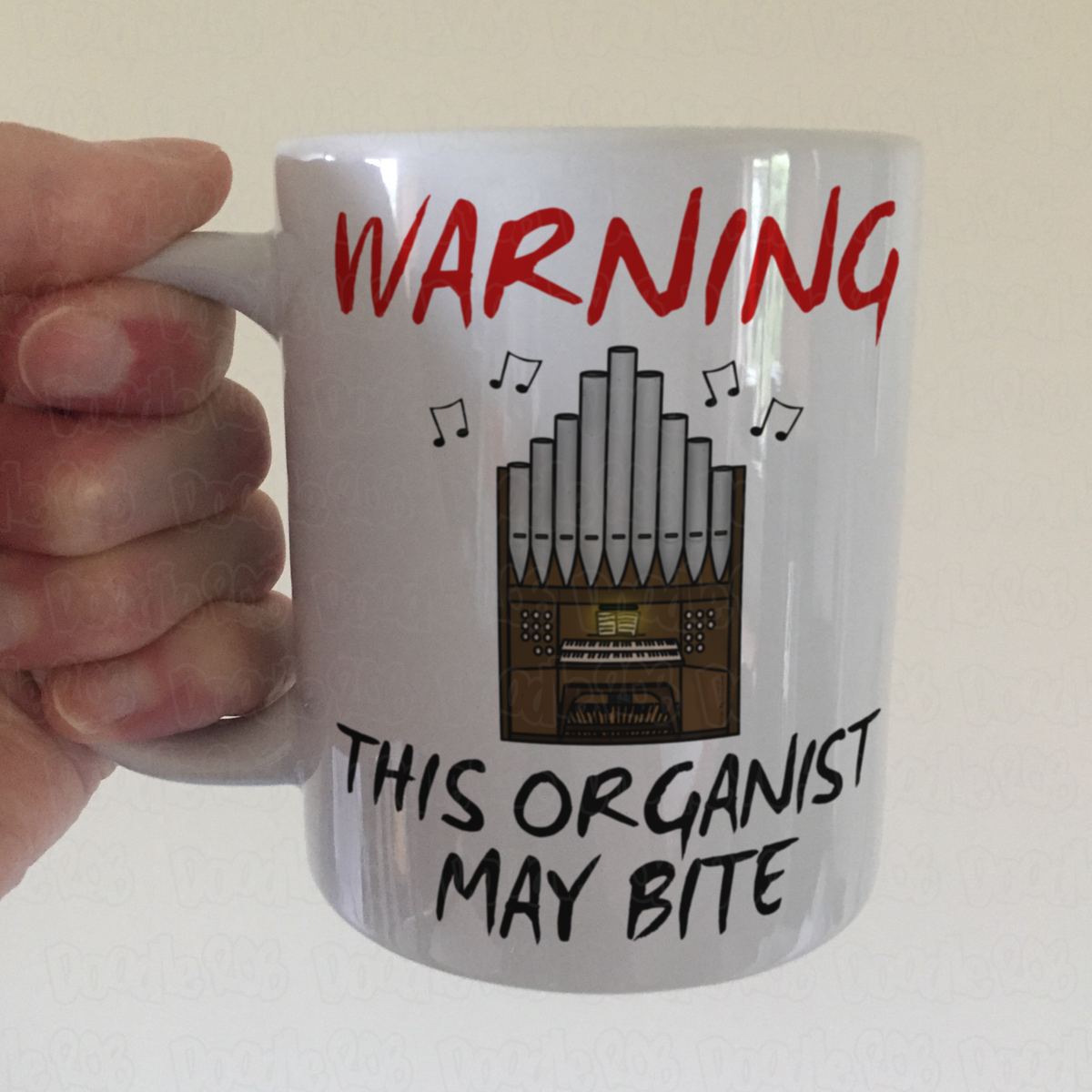 Church Organ Mug - This Organist May Bite - Funny Church Organist Gift