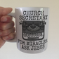 Church Secretary Mug - For Miracles, Ask Jesus - Christian Administrator Gift
