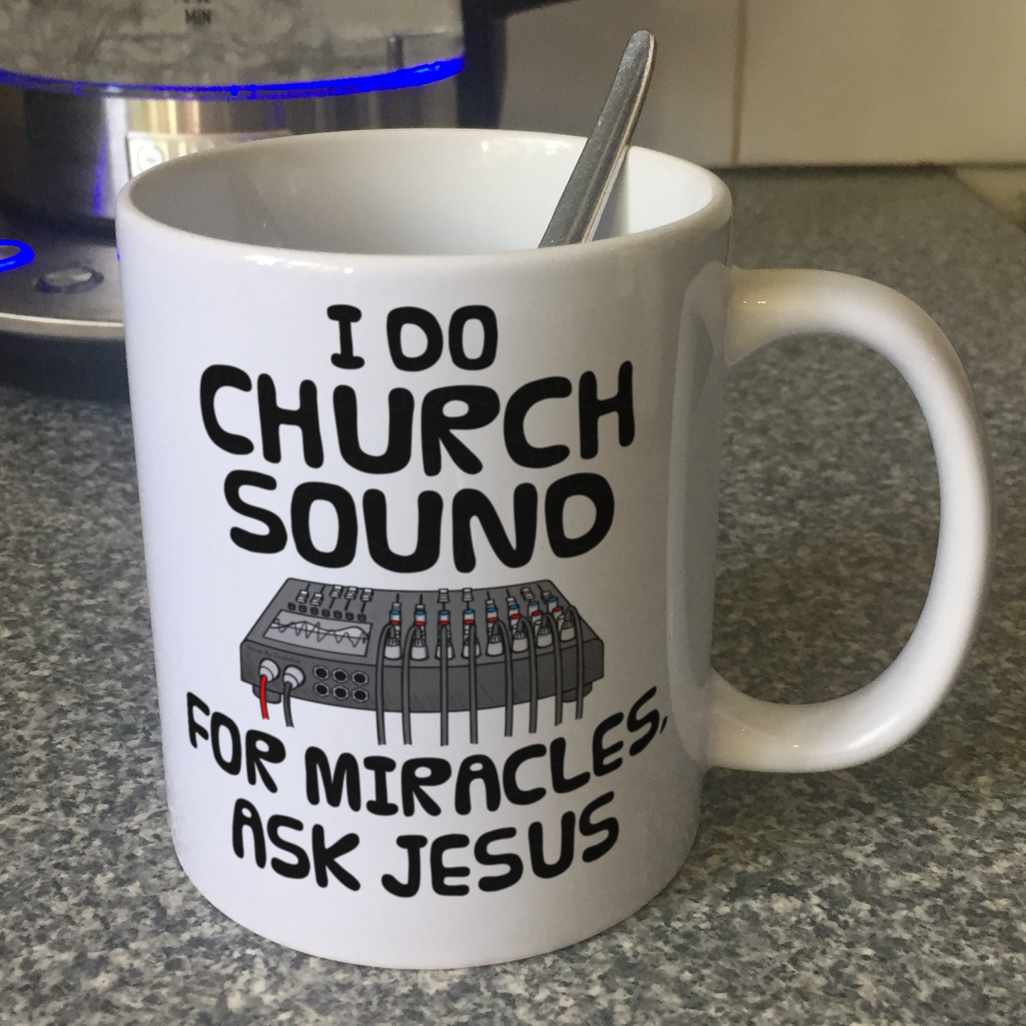 Church Sound Mug - I Do Church Sound, For Miracles Ask Jesus (2026 Version) - Funny Christian Gift