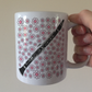 Clarinet Floral Mug (Pink Flowers) - Female Clarinetist - Woodwind Musician Gift For Girl