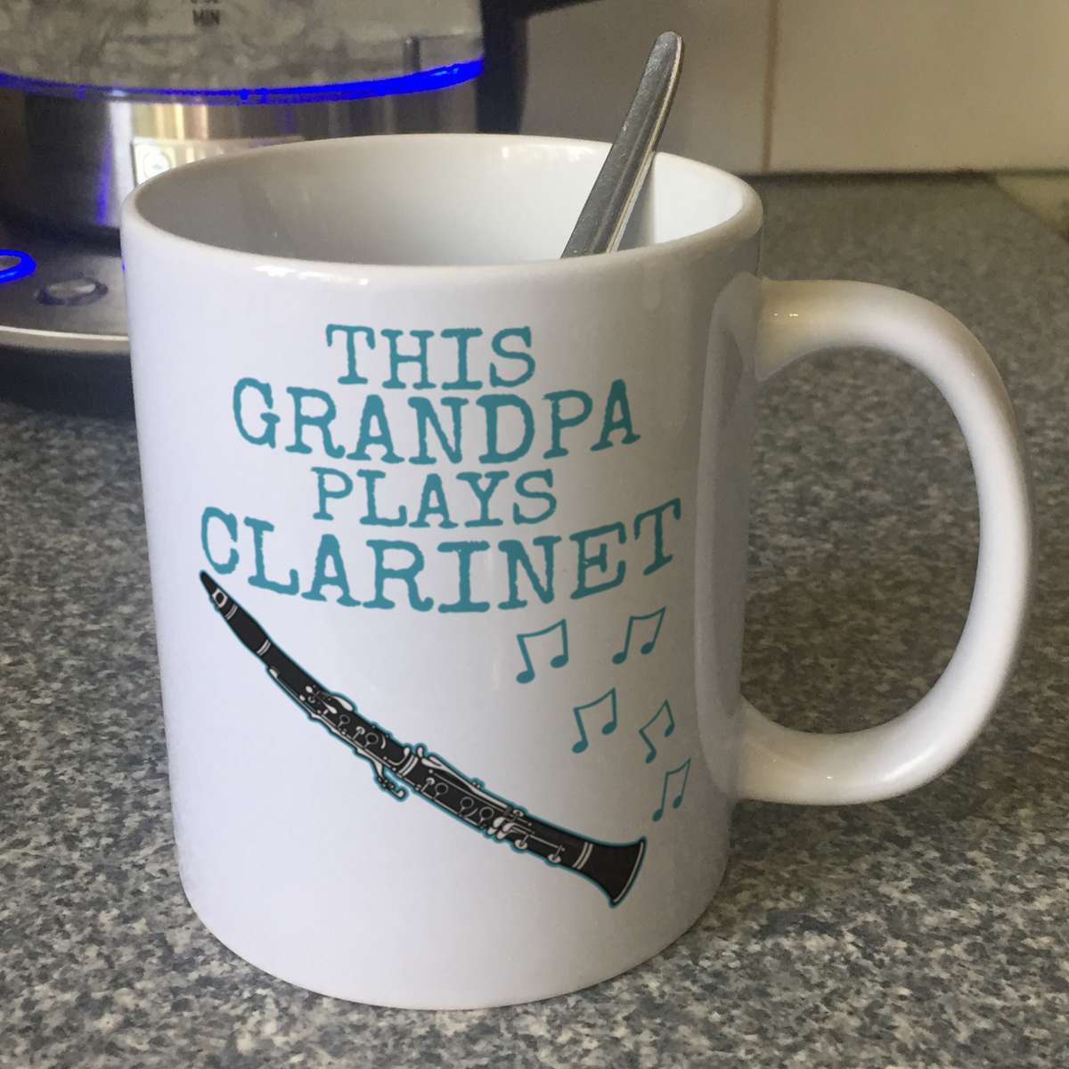 Clarinet Father's Day Mug - This Grandpa Plays Clarinet - Clarinetist Woodwind Musician Gift