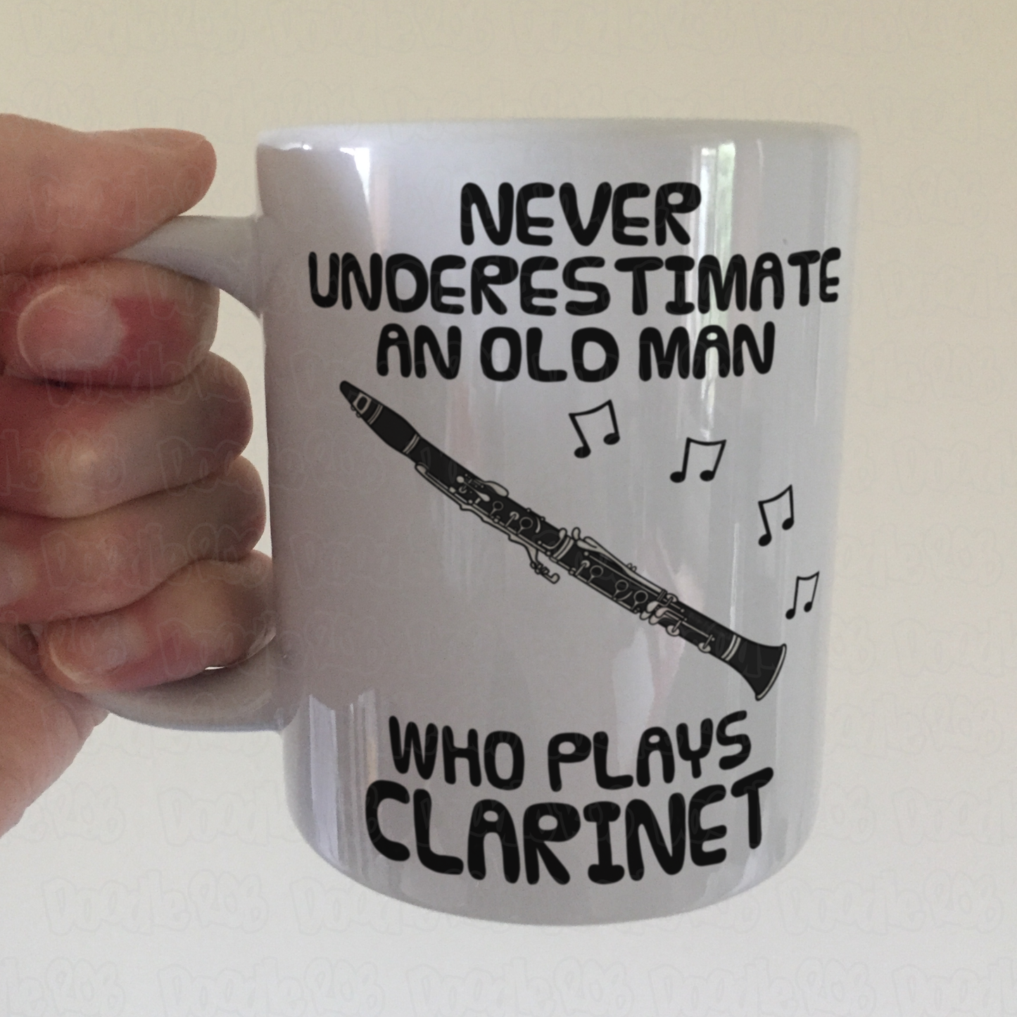 Funny Clarinet Mug - Never Underestimate An Old Man Who Plays Clarinet - Clarinetist Woodwind Musician Gift For Him