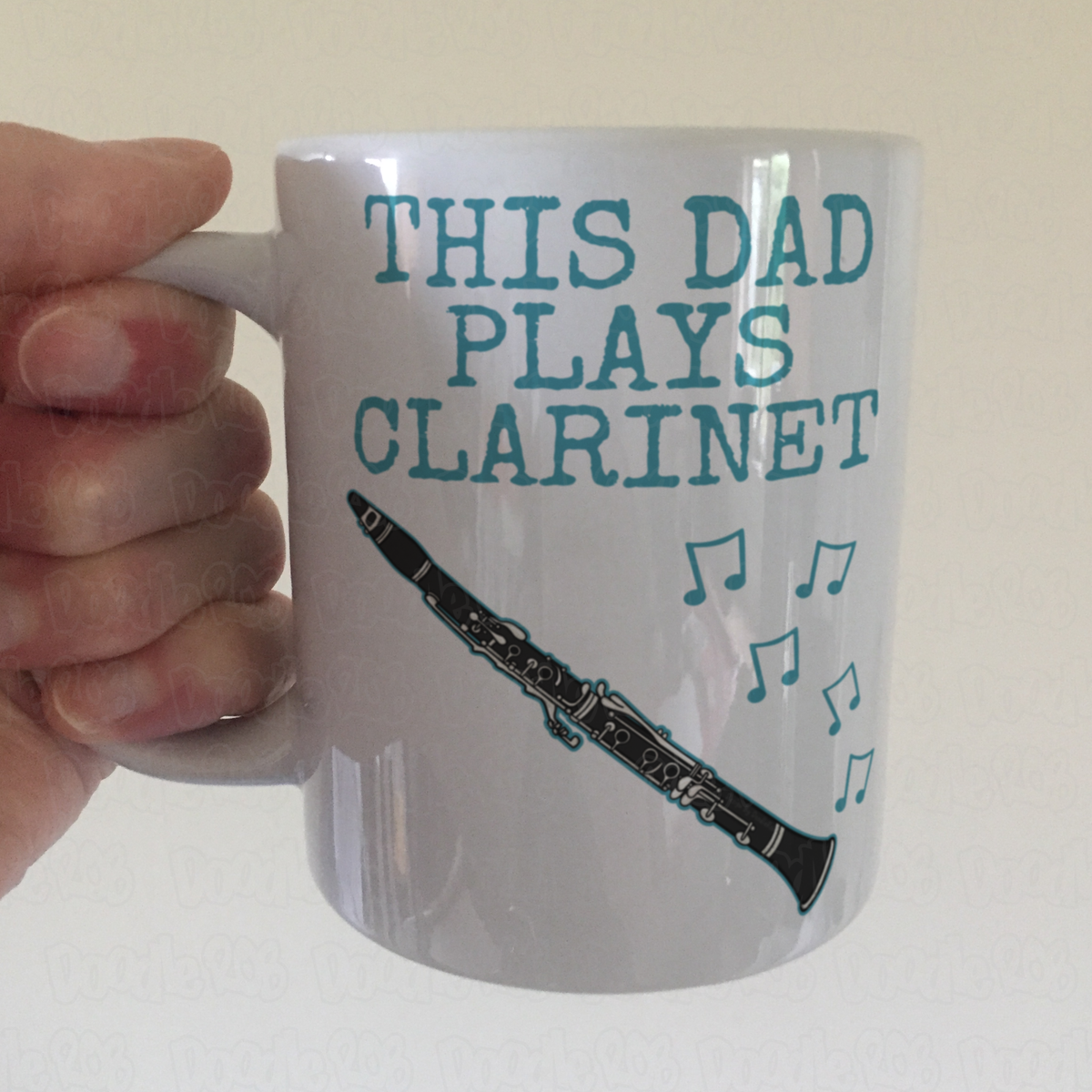 Clarinet Father's Day Mug - This Dad Plays Clarinet - Clarinetist Woodwind Musician Gift
