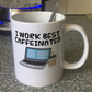 Computer Technician Coffee Mug -  I Work Best Caffeinated - Funny Office Coworker Gift