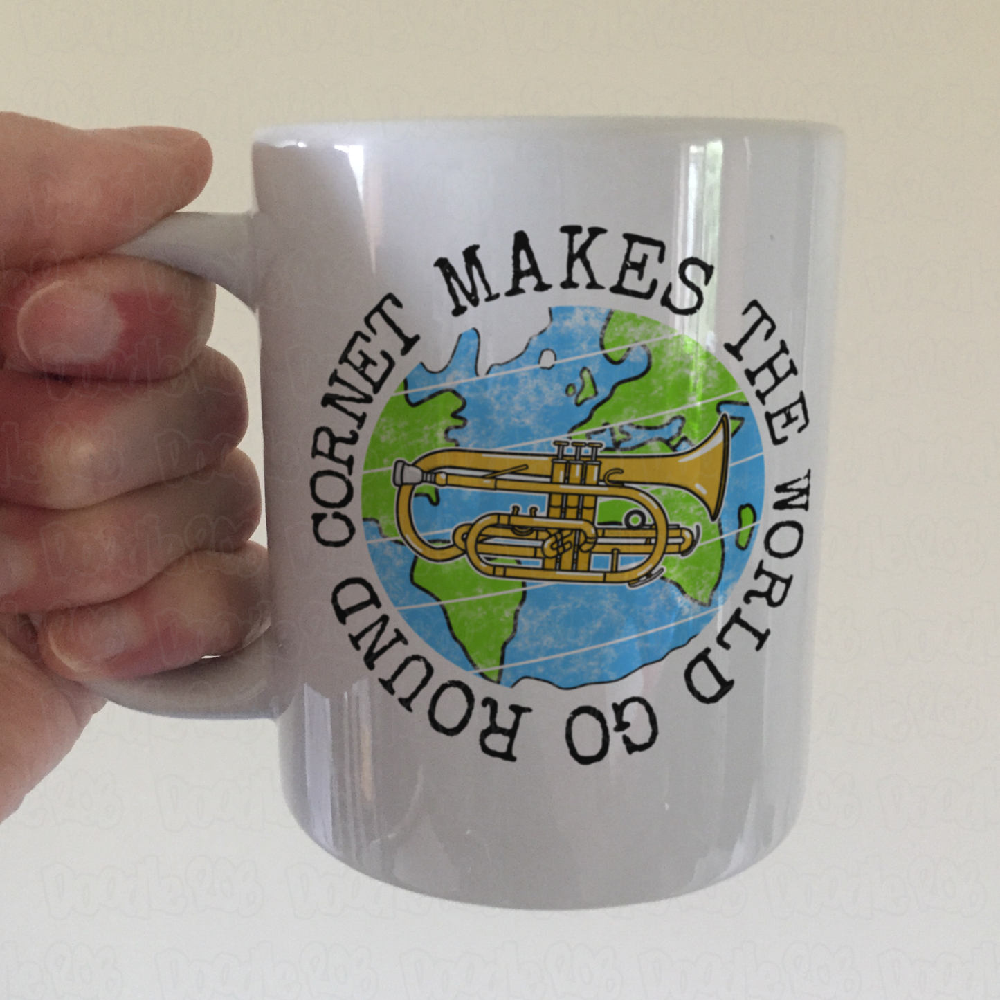 Cornet Mug - Cornet Makes The World Go Round - Gift For Cornetist - Cornet Teacher Mug