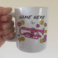 Floral Cornet Mug - Custom Cornetist Mug - Personalised Brass Musician Gift