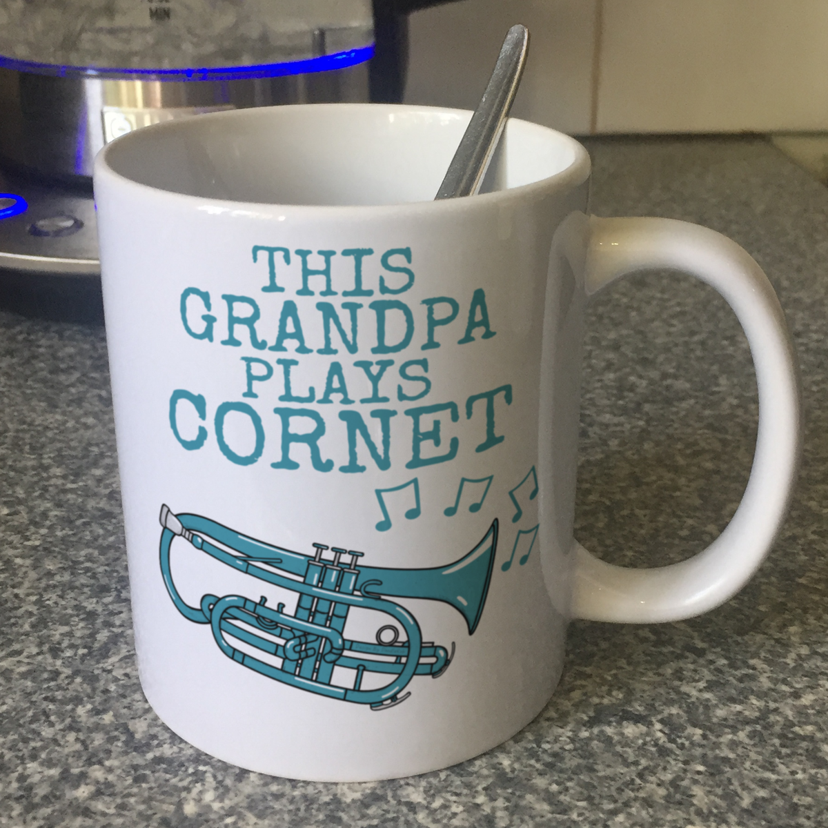 Cornet Father's Day Mug - This Grandpa Plays Cornet - Cornetist Brass Musician Gift