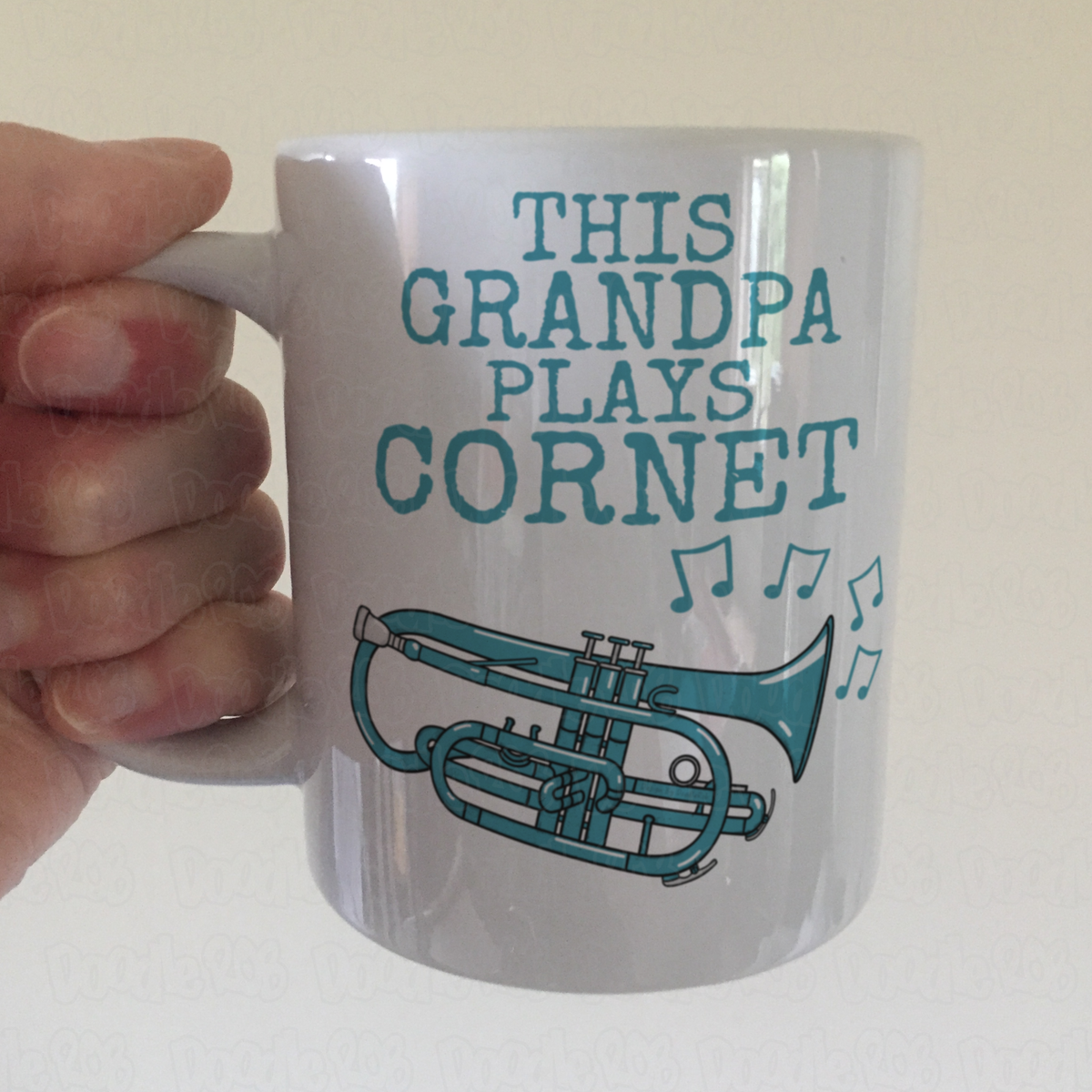 Cornet Father's Day Mug - This Grandpa Plays Cornet - Cornetist Brass Musician Gift