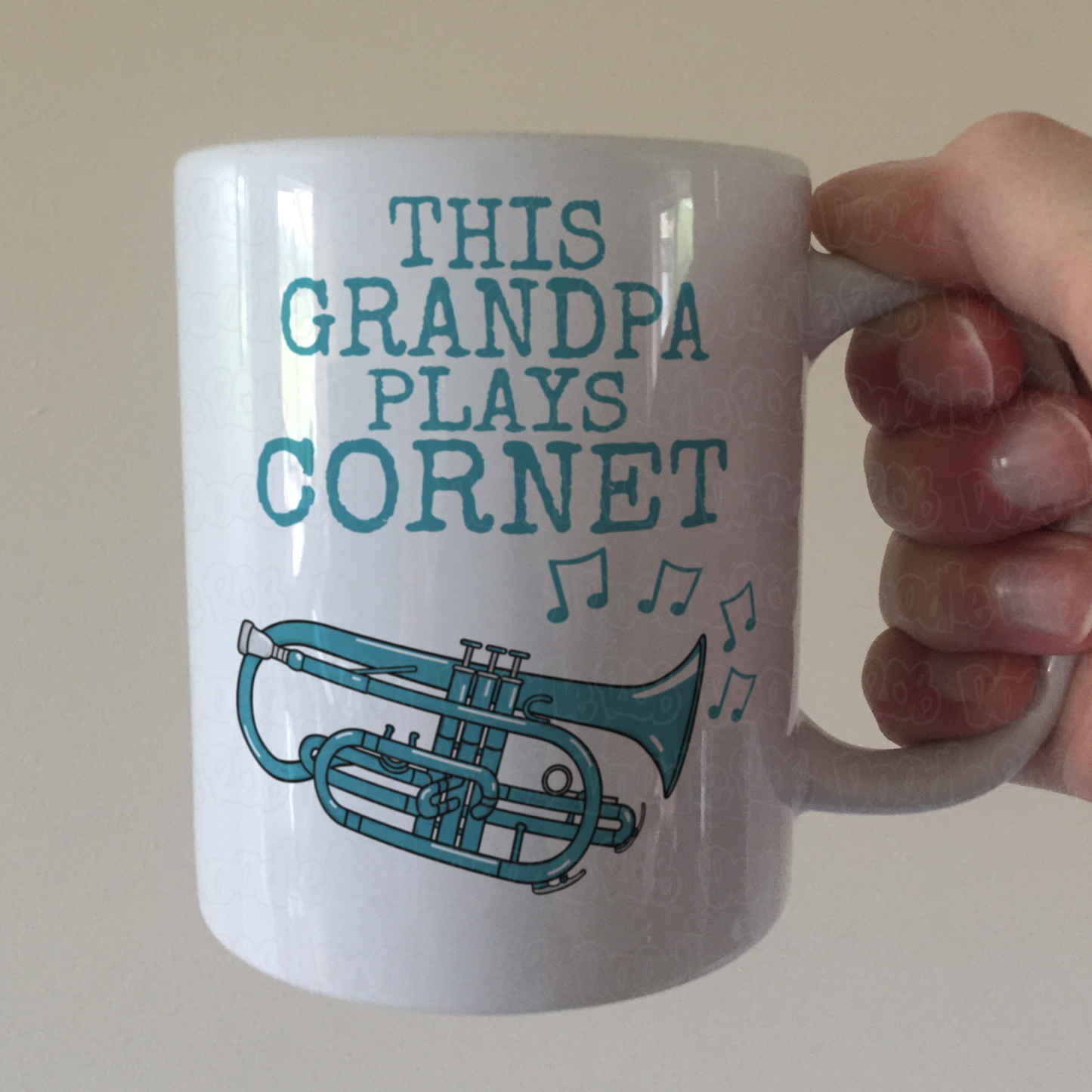 Cornet Father's Day Mug - This Grandpa Plays Cornet - Cornetist Brass Musician Gift