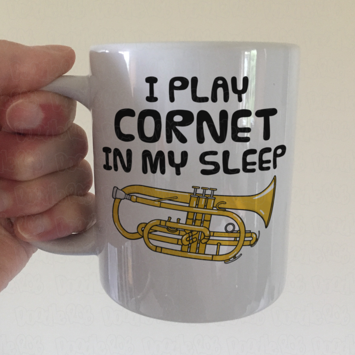 Funny Cornet Mug - I Play Cornet In My Sleep - Cornetist Brass Musician Gift