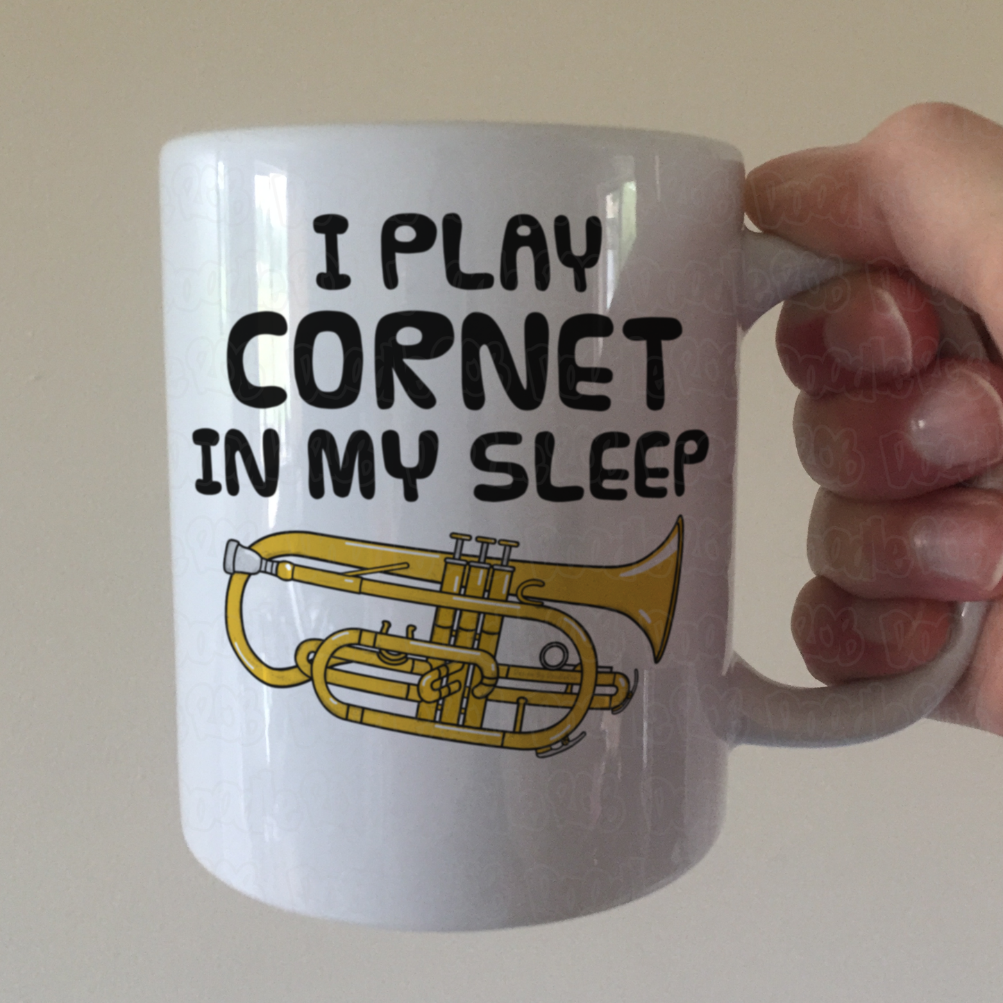Funny Cornet Mug - I Play Cornet In My Sleep - Cornetist Brass Musician Gift