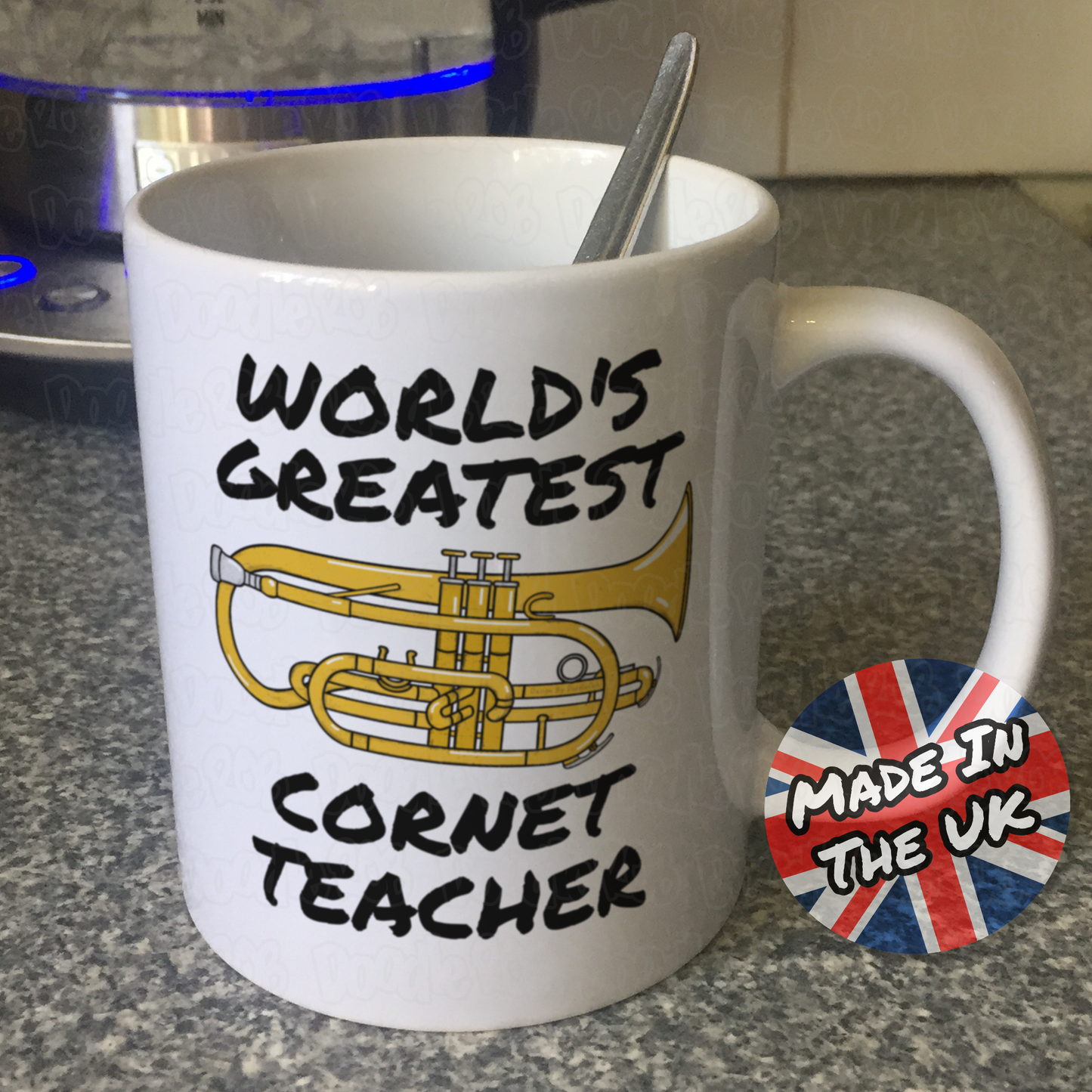 Cornet Teacher Mug - World's Greatest Cornet Teacher - Brass Teacher Gift