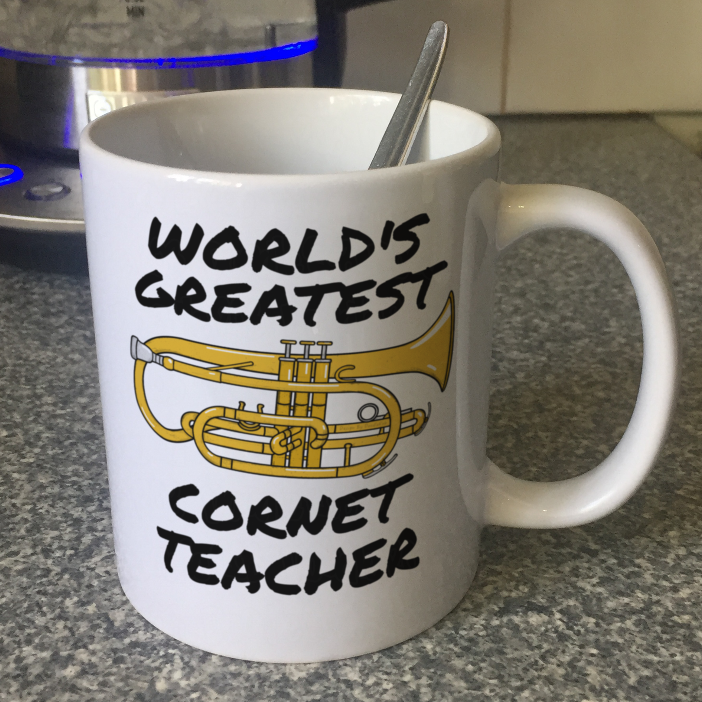 Cornet Teacher Mug - World's Greatest Cornet Teacher - Brass Teacher Gift