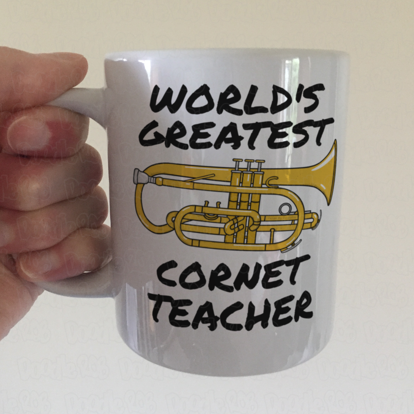 Cornet Teacher Mug - World's Greatest Cornet Teacher - Brass Teacher Gift