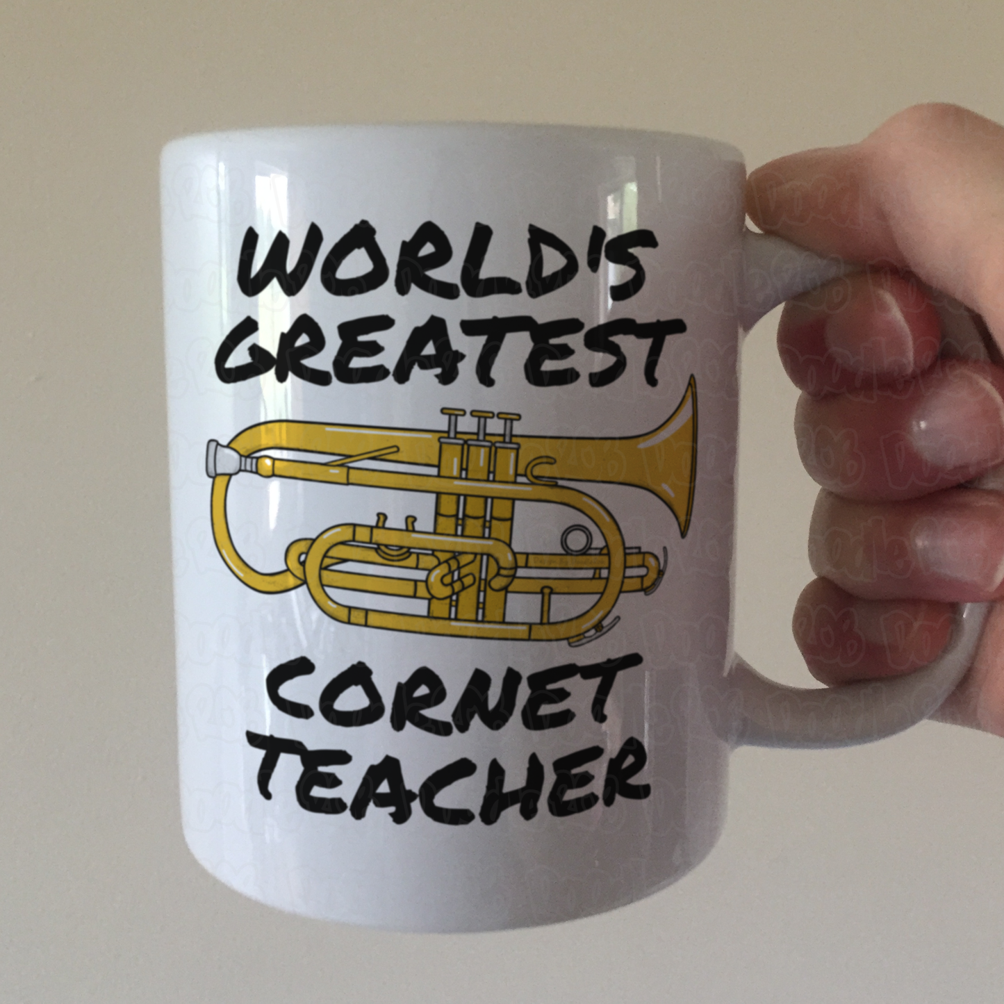 Cornet Teacher Mug - World's Greatest Cornet Teacher - Brass Teacher Gift