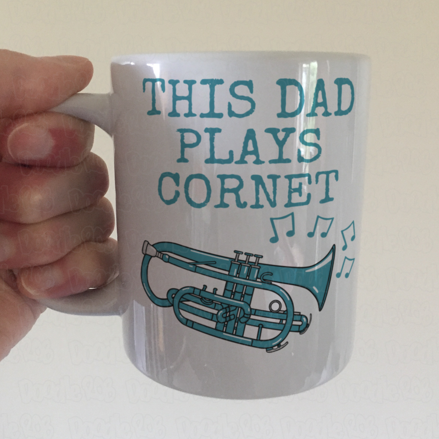 Cornet Father's Day Mug - This Dad Plays Cornet - Cornetist Brass Musician Gift