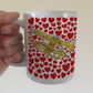 Cornet With Hearts Mug - Gift For Cornetist - Brass Musician Valentines Anniversary Gift