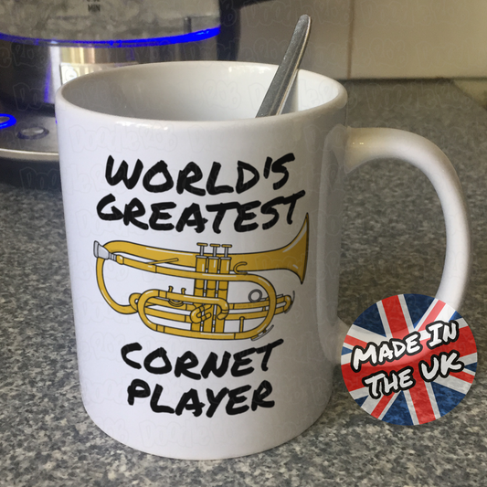 Cornetist Mug - World's Greatest Cornet Player - Brass Musician Gift