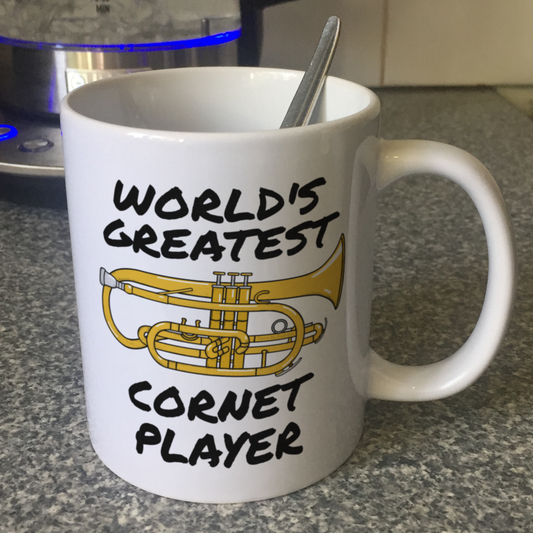 Cornetist Mug - World's Greatest Cornet Player - Brass Musician Gift