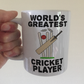 Funny Cricket Mug - World's Greatest Cricket Player - Gift For Cricketer - Sport Teacher Mug