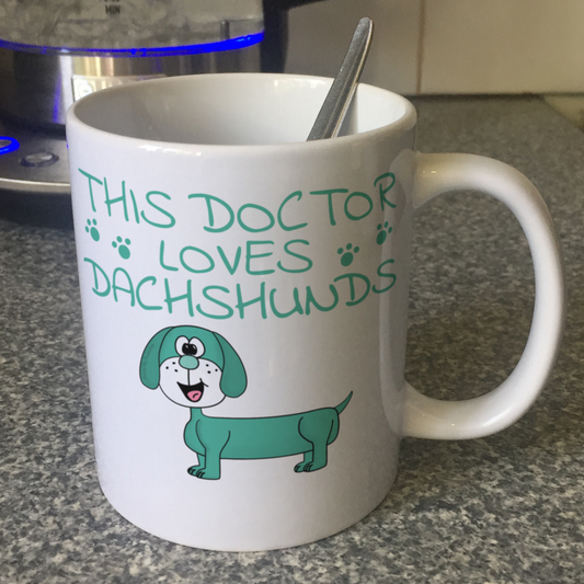 Doctor Dachshund Mug - This Doctor Loves Dachshunds - Dog Lover Gift For Doctor