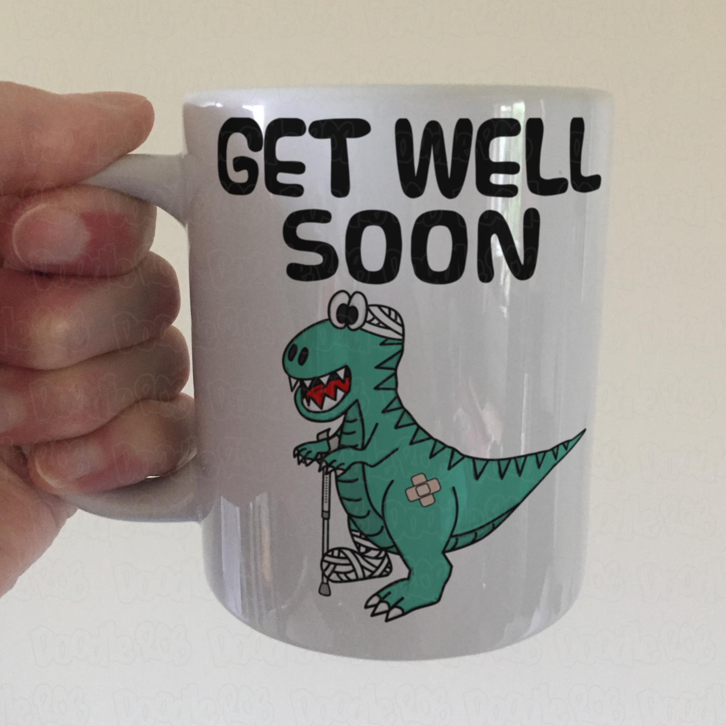 Dinosaur Get Well Soon Mug - T-Rex Hospital Gift - Funny Post Surgery Gift For Kids