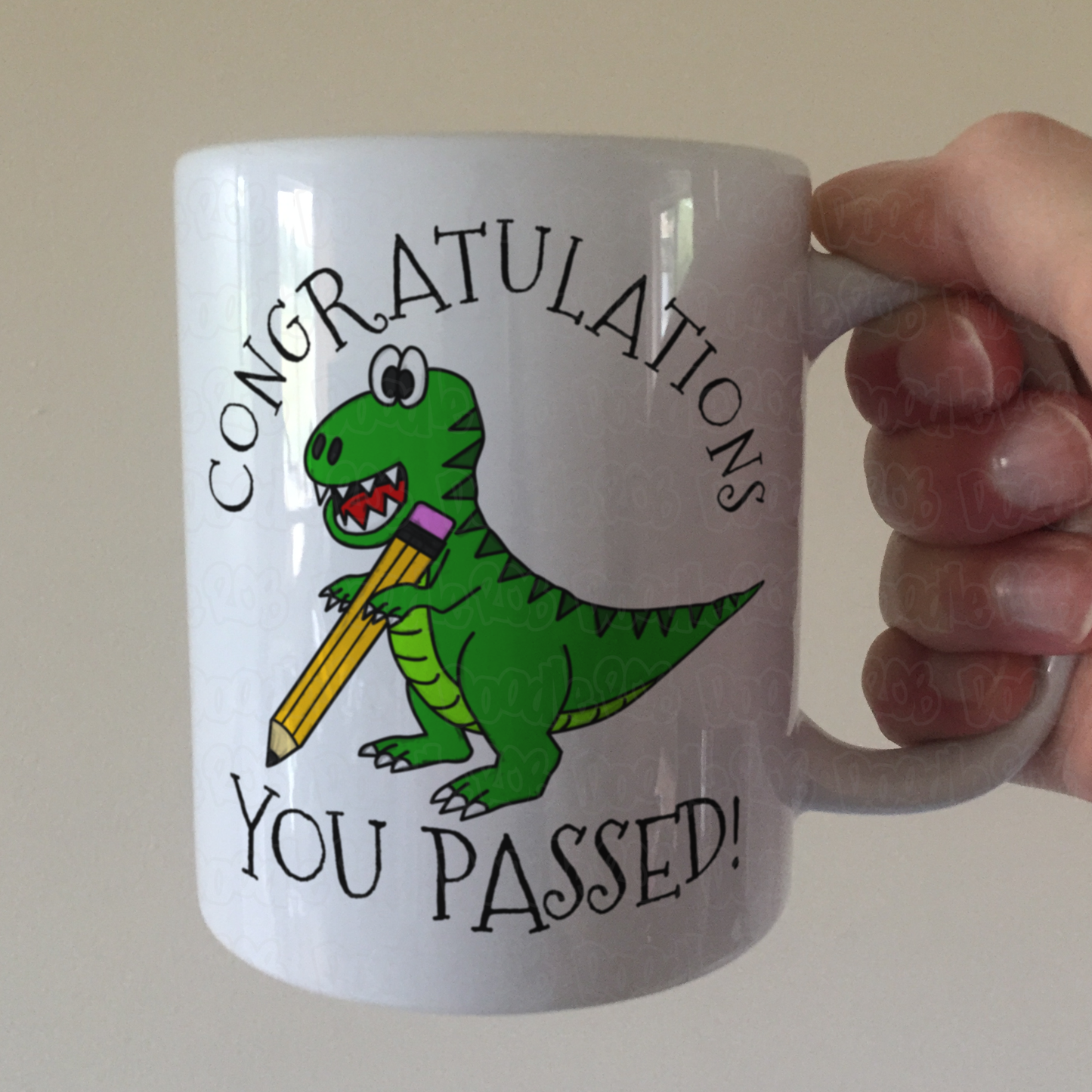 Dinosaur School Mug - Congratulations You Passed - GCSE Exam Gift - School Exam Gift