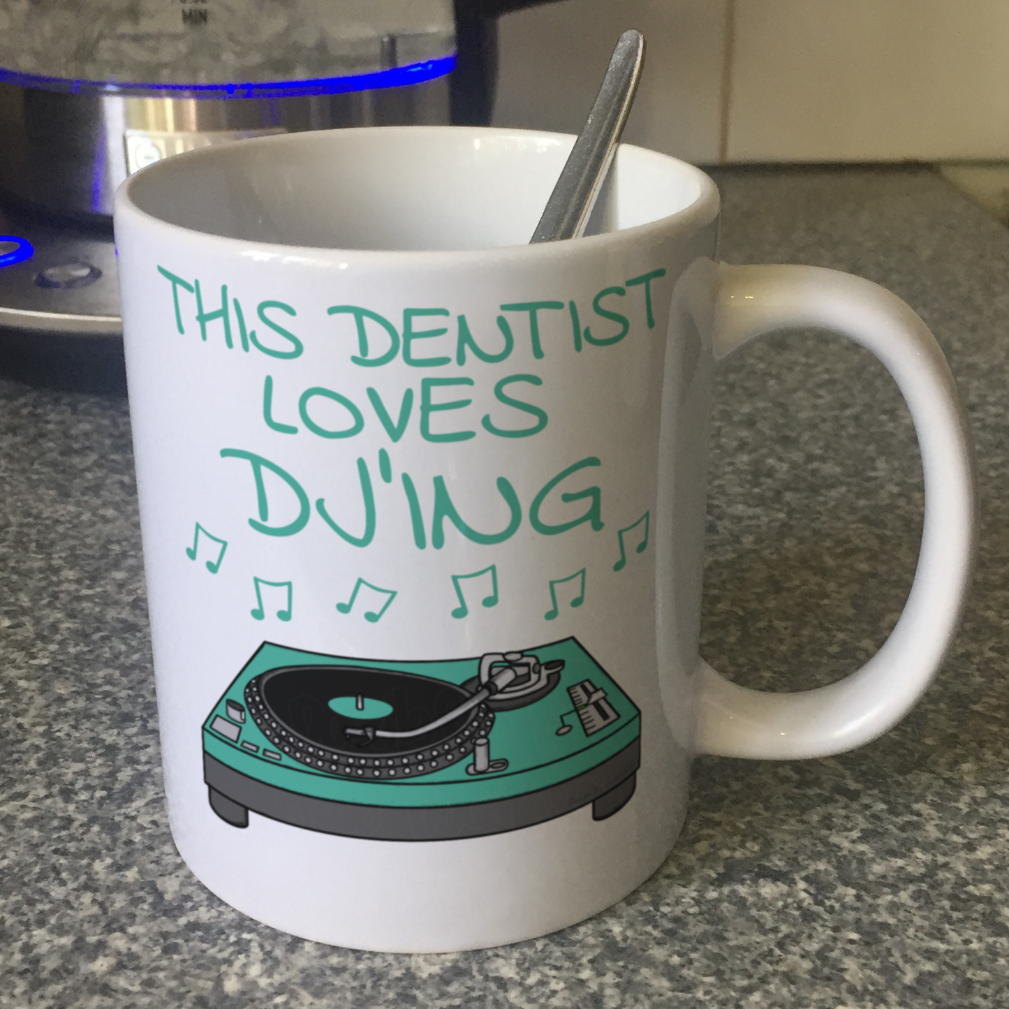 Dentist DJ Mug - This Dentist Loves DJ'ing - Musician Gift For Dentist