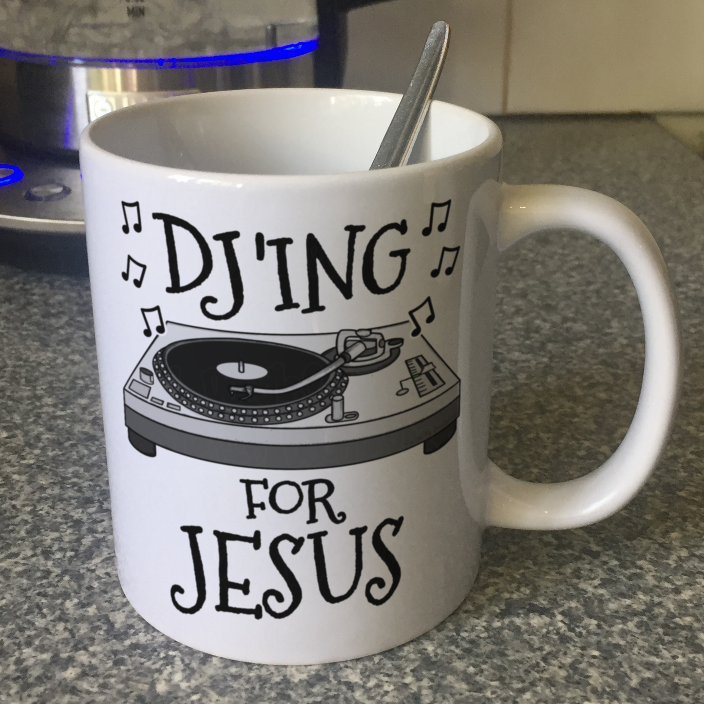 Christian DJ Mug - DJ'ing For Jesus - Church Youth Leader Gift