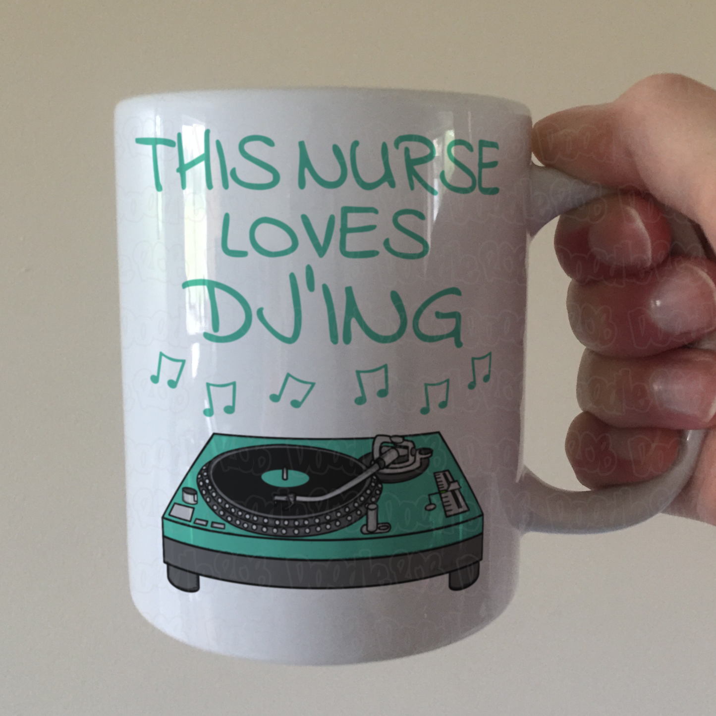 Nurse DJ Mug - This Nurse Loves DJ'ing - Musician Gift For Nurse