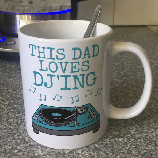DJ Father's Day Mug - This Dad Loves DJ'ing - Music Producer Musician Gift