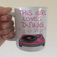 Female DJ Mug - This Girl Loves DJ'Ing - Electronic Musician - Music Producer Gift