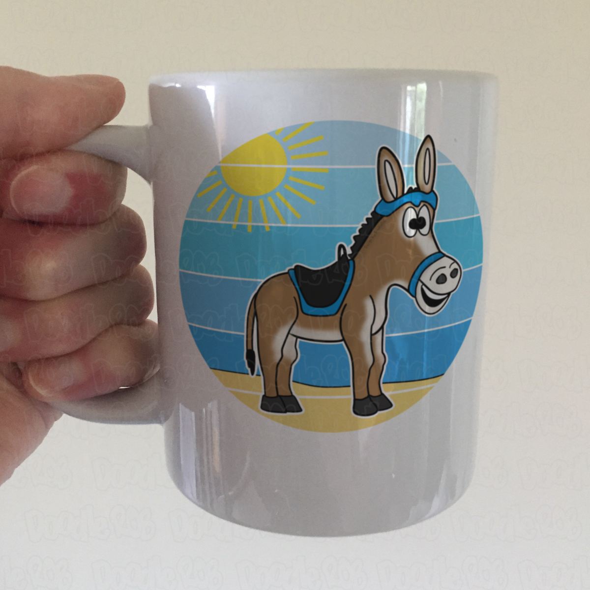 Seaside Donkey Mug - Funny Summer Gift - Beach Holiday Mug - School Holidays