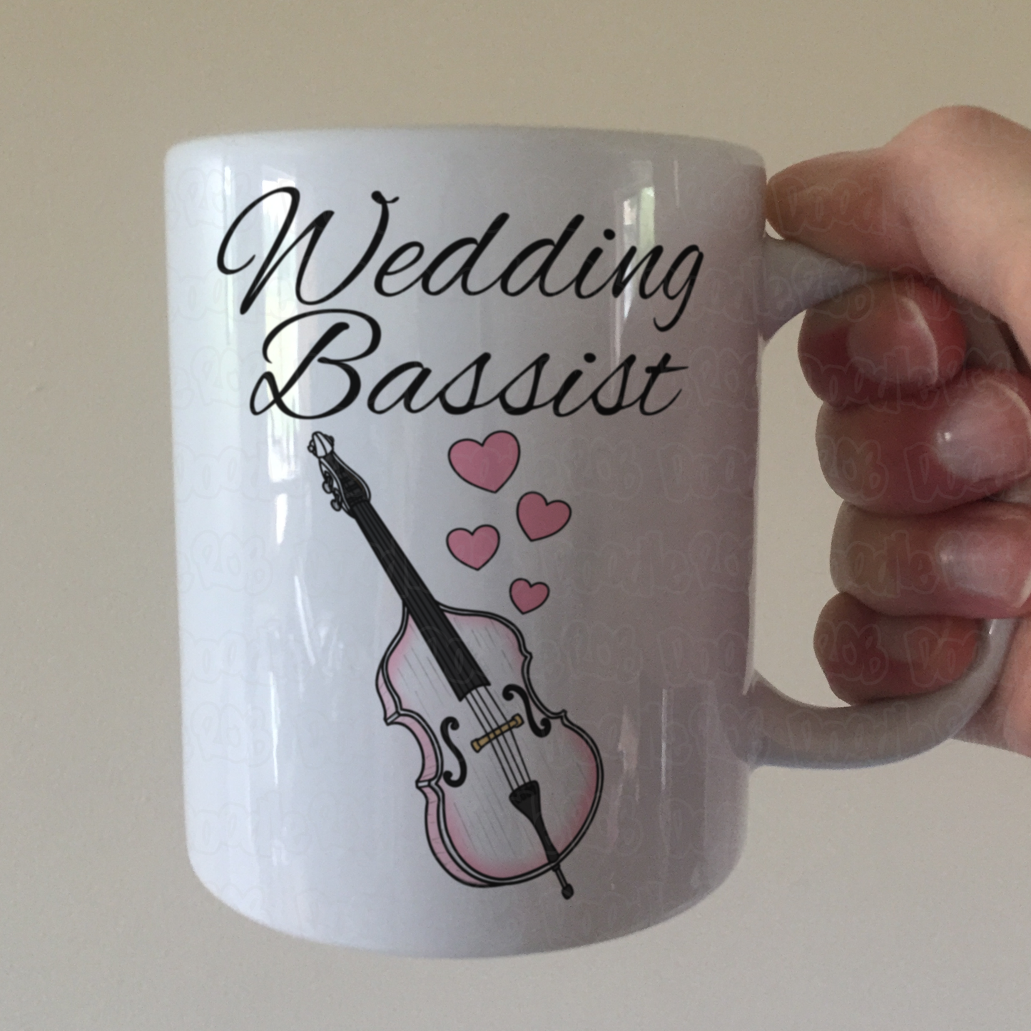 Double Bass Wedding Mug - Wedding Bassist Musician Gift
